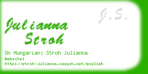 julianna stroh business card